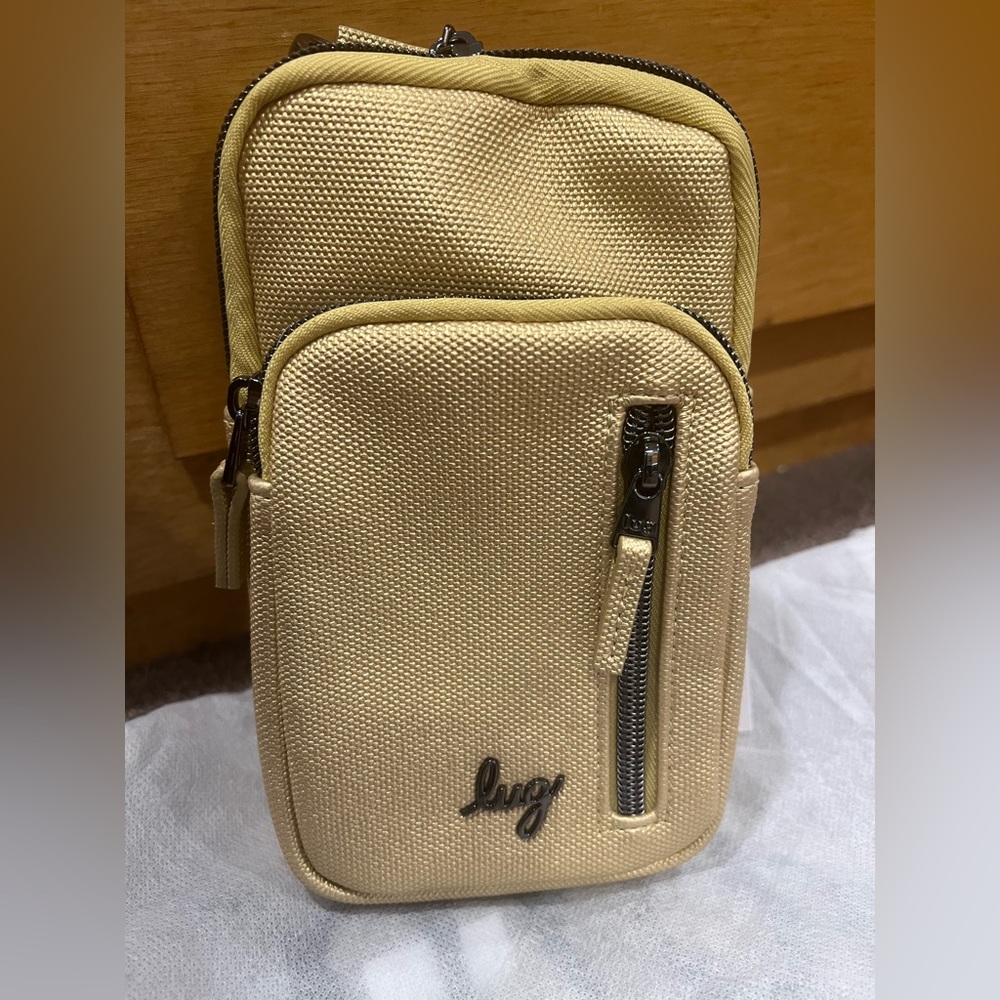 LUG Pitter Patter Matte Luxe VL Crossbody Bag - Metallic Gold NWT